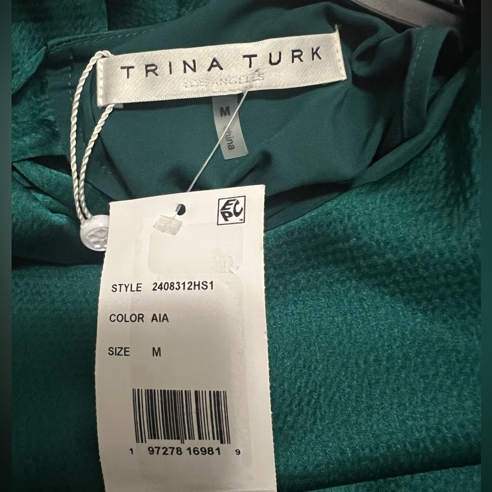 Trina Turk's Manhattan Hammered Satin dress - NWT - Size M - Picture 3 of 5